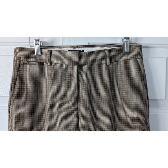 J. Crew Brown Herringbone Wool Favorite Fit Pants - Picture 2 of 5